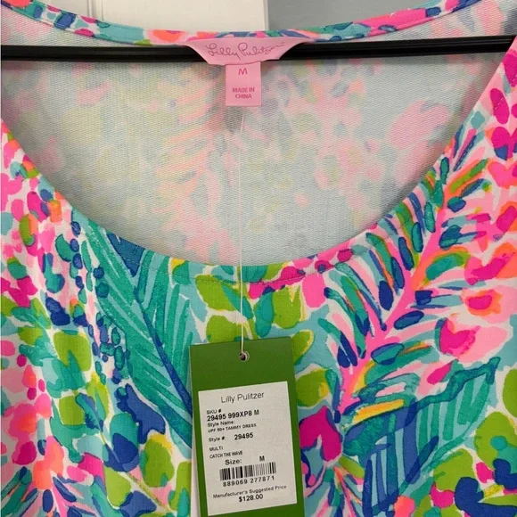 Lilly Pulitzer Pink and Green Tropical Dress - Picture 4 of 6